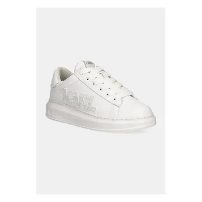 Kožené sneakers boty Karl Lagerfeld KAPRI bílá barva, KL52561