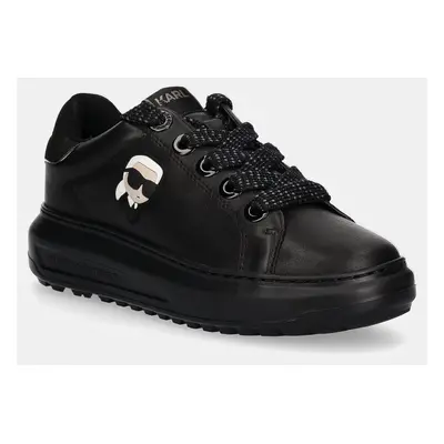 Kožené sneakers boty Karl Lagerfeld KAPRI černá barva, KL67530