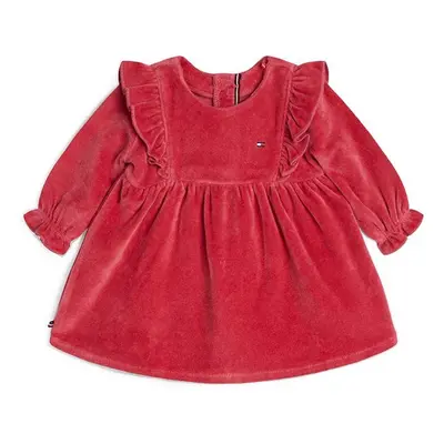 Šaty Tommy Hilfiger růžová barva, mini, KN0KN02001