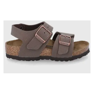 Dětské sandály Birkenstock hnědá barva