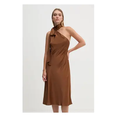 Šaty Lauren Ralph Lauren hnědá barva, mini, 253940260