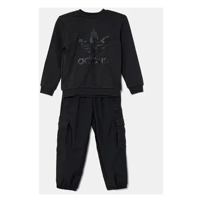 Dětská tepláková souprava adidas Originals CREW SET černá barva, IY1754