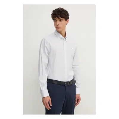 Košile Tommy Hilfiger pánská, bílá barva, slim, s límečkem button-down, MW0MW36914