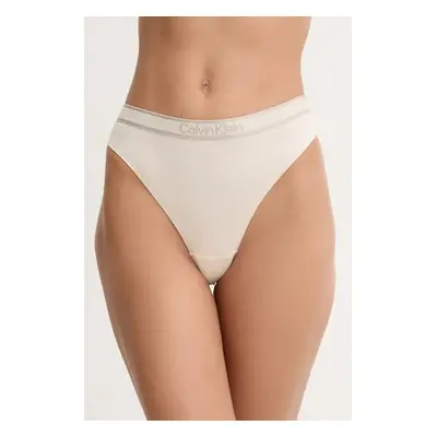 Tanga Calvin Klein Underwear béžová barva, 000QF7954E