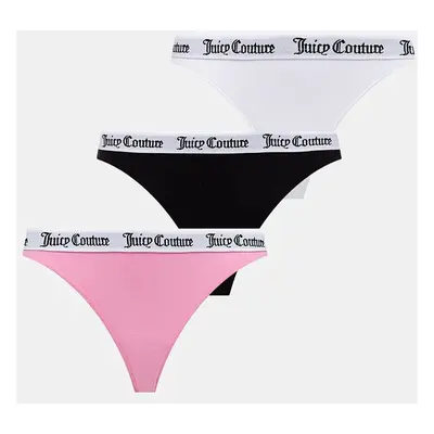 Kalhotky brazilky Juicy Couture DANA THONG PK 3-pack JCLTH224571