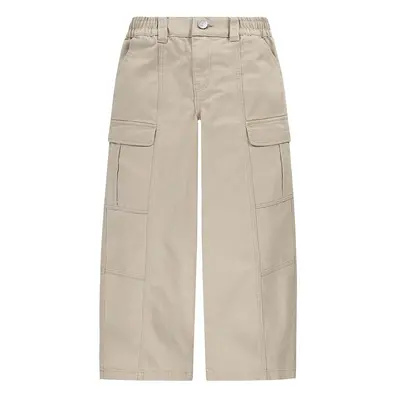 Dětské bavlněné kalhoty Levi's TWILL '94 BAGGY WIDE LEG béžová barva, vzorované, 3EL019