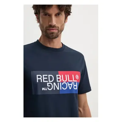 Bavlněné tričko Red Bull Racing x Pepe Jeans tmavomodrá barva, s potiskem, RM500001