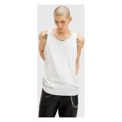 Bavlněný top AllSaints EDWARDS VEST bílá barva, M008JB