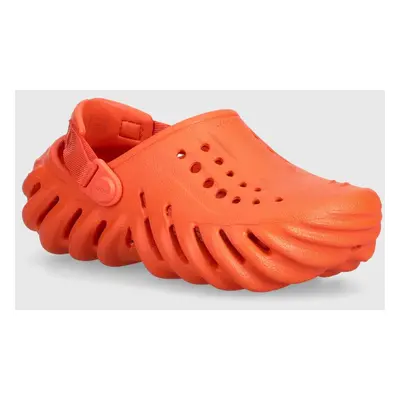 Dětské pantofle Crocs Echo Clog oranžová barva