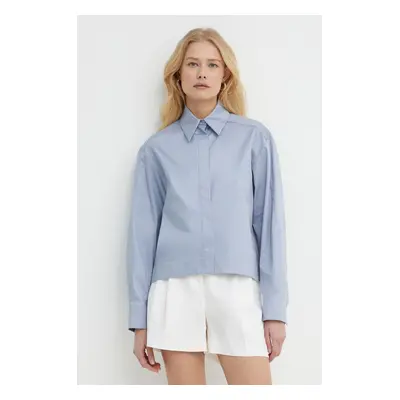 Bavlněná košile Max Mara Leisure relaxed, s klasickým límcem, 2416111028600