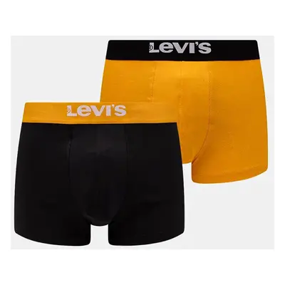 Boxerky Levi's 2-pack pánské, žlutá barva, 37149-1006