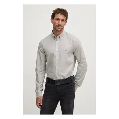 Bavlněná košile Armani Exchange bílá barva, regular, s límečkem button-down, 6DZC02 ZN5CZ