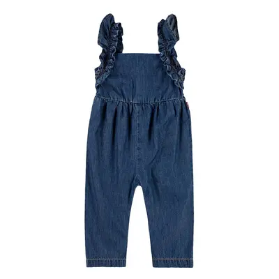 Kojenecký overal Levi's RUFFLE STRAP JUMPSUIT zelená barva, 1EK963