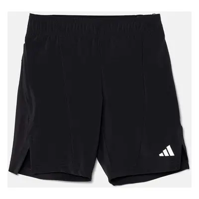 Kraťasy adidas J D4T SHORTS černá barva, hladké, nastavitelný pas, IR7553