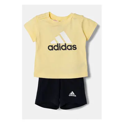 Kojenecká sada adidas I BL CO T SET žlutá barva, IV7396