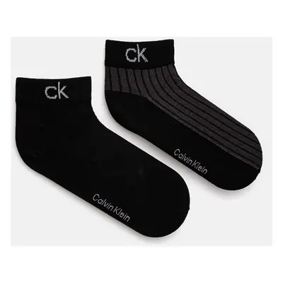 Ponožky Calvin Klein 2-pack pánské, černá barva, 701229434