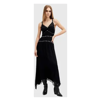 Šaty AllSaints ZITA DRESS černá barva, midi, W045DB