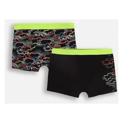 Dětské bavlněné boxerky Coccodrillo 2-pack černá barva, PANTS