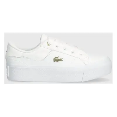 Sneakers boty Lacoste Ziane Platform Logo Leather bílá barva, 47CFA0005