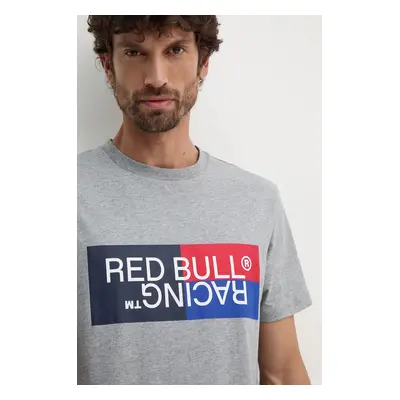 Bavlněné tričko Red Bull Racing x Pepe Jeans šedá barva, s potiskem, RM500001