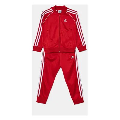 Dětská tepláková souprava adidas Originals SST TRACKSUIT červená barva, IX7625