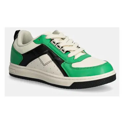 Dětské sneakers boty United Colors of Benetton zelená barva, 8H6DCD01E