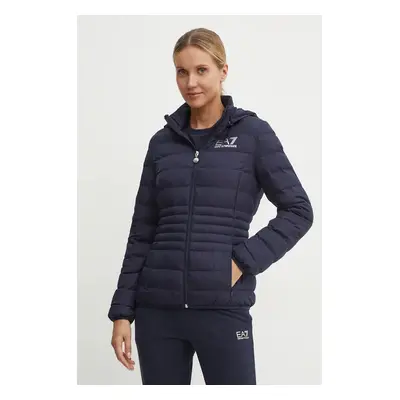 Bunda EA7 Emporio Armani dámská, tmavomodrá barva, přechodná, TNF8Z.8NTB23