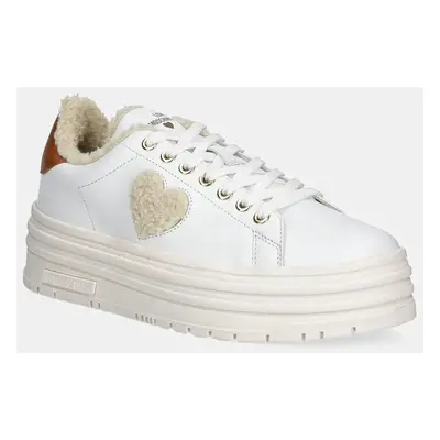 Sneakers boty Love Moschino bílá barva, JA15366G0LIAR10A