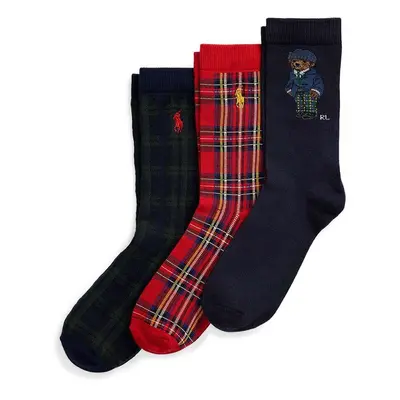 Dětské ponožky Polo Ralph Lauren 3-pack šedá barva, 447958814001