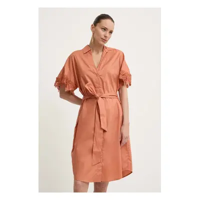 Šaty Twinset oranžová barva, mini, oversize