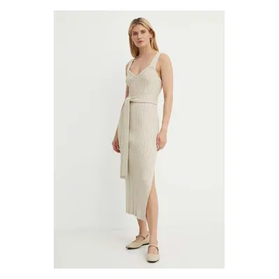 Šaty By Malene Birger HONEYA béžová barva, maxi, Q72447002