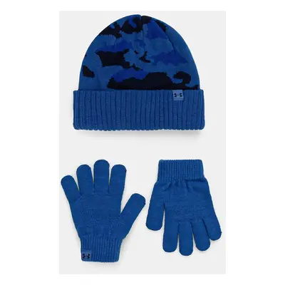 Čepice a dětské rukavice Under Armour B Beanie modrá barva, 1386641