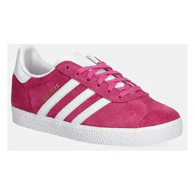 Dětské semišové sneakers boty adidas Originals GAZELLE C růžová barva, IF9806