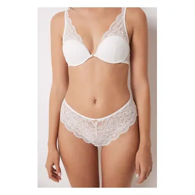 Kalhotky brazilky women'secret FEMININE LACE bílá barva, 8440033