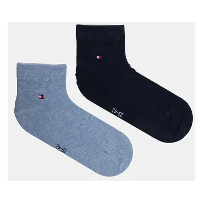 Ponožky Tommy Hilfiger 2-pack pánské, tmavomodrá barva, 342025001