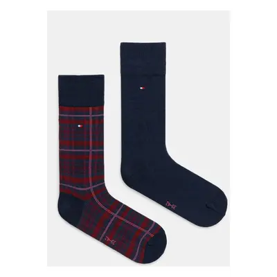 Ponožky Tommy Hilfiger 2-pack pánské, tmavomodrá barva, 701229844