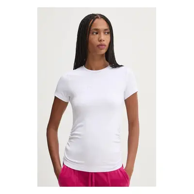 Tričko Juicy Couture DOT RUCHED TEE bílá barva, JCWCT24311