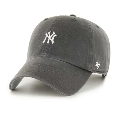 Bavlněná baseballová čepice 47 brand MLB New York Yankees černá barva, s aplikací, B-BSRNR17GWS-