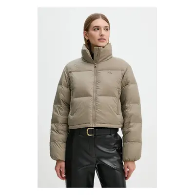 Péřová bunda Calvin Klein Jeans dámská, černá barva, zimní, oversize, J20J223577