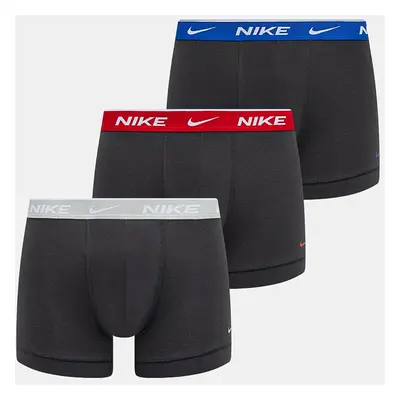 Boxerky Nike 3-pack pánské, šedá barva, 0000KE1008