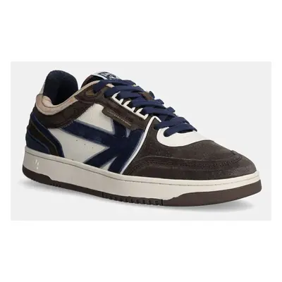 Kožené sneakers boty Kaotiko BOSTON PIPING SUEDE AP005-02-2600