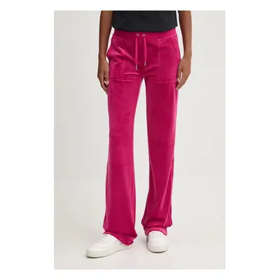 Tepláky Juicy Couture DEL RAY PANT růžová barva, hladké, JCAP180EU