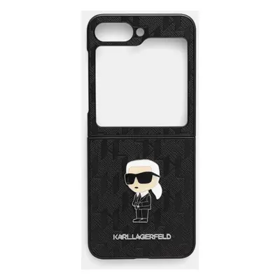 Obal na telefon Karl Lagerfeld Z Flip6 F741 černá barva, KLHCZF6SAPKINPK