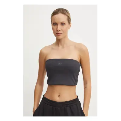 Top adidas Originals Femme Galore Rib Tube Top černá barva, JN3026