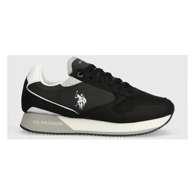 Sneakers boty U.S. Polo Assn. NOBIL černá barva, NOBIL003M 4HY5