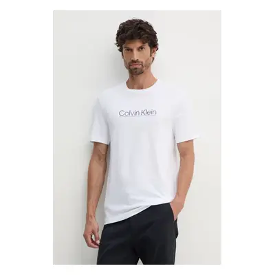 Bavlněné tričko Calvin Klein bílá barva, s aplikací, K10K113587