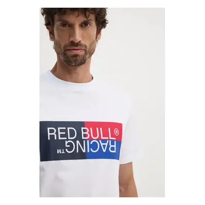 Bavlněné tričko Red Bull Racing x Pepe Jeans bílá barva, s potiskem, RM500001