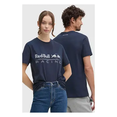 Bavlněné tričko Red Bull Racing x Pepe Jeans tmavomodrá barva, s potiskem, RU500005