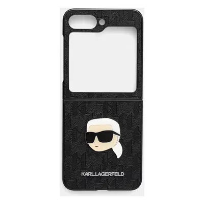 Obal na telefon Karl Lagerfeld Z Flip6 F741 černá barva, KLHCZF6PGKSKIHK