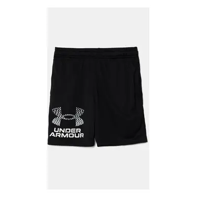 Dětské kraťasy Under Armour Tech Logo Shorts černá barva, nastavitelný pas, 1383333